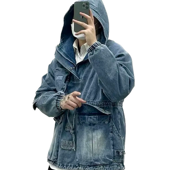 Cargo Denim Hooded Jacket