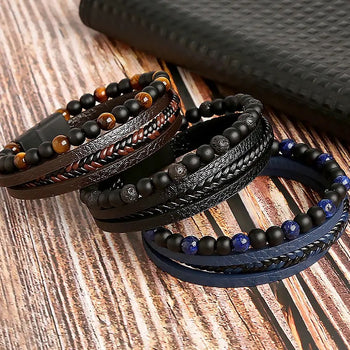 Leather Grouped Bracelets