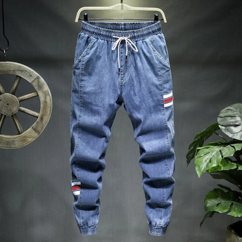 Stripe Design Jogger Jeans