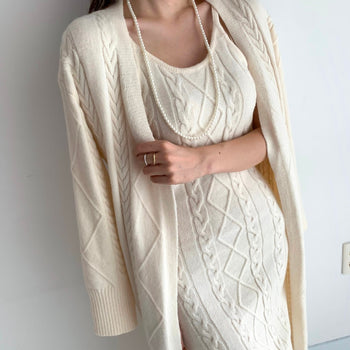 Chic Dress & Cardigan Set