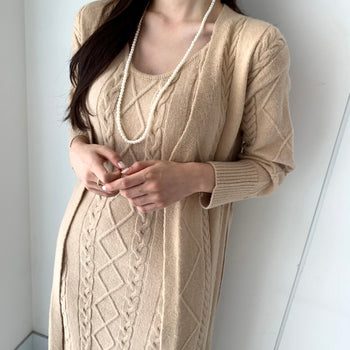Chic Dress & Cardigan Set