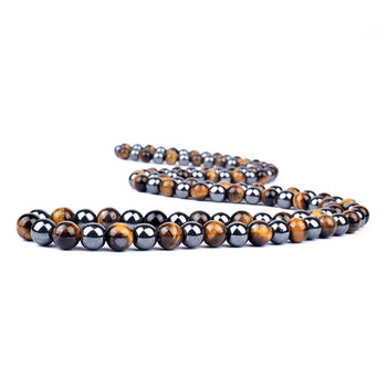 Hematite Tiger Eye Beaded Necklaces