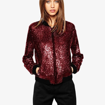 Sequins Bomber Jacket
