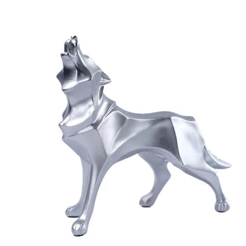 Resin Howling Wolf