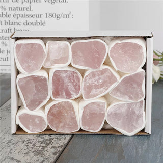 12 Authentic Rose Quartz Crystals