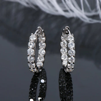 Genuine Moissanite Diamond Earings