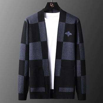 Designer Checkered Cardigan