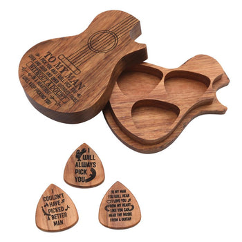 The Wooden Guitar Pick & Box Set