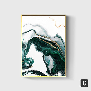 Modern Abstract Gold Foiled Art