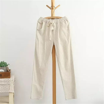 Straight Cut Linen Trousers