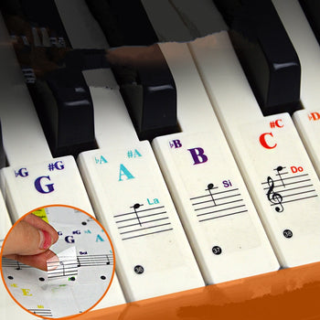Transparent Piano Keyboard Stickers