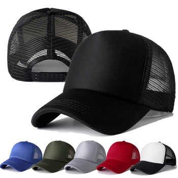 Casual Plain Mesh Baseball Cap Adjustable Snapbacks