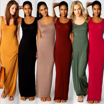 Sleeveless Slim Maxi Dress