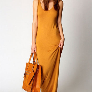 Sleeveless Slim Maxi Dress