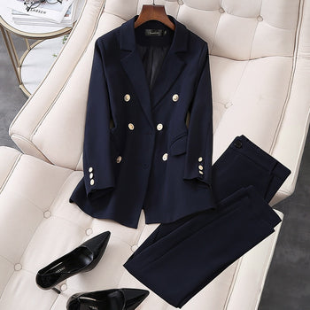 Double Breasted Blazer Jacket & Trousers Suit