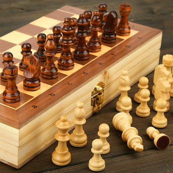 Magnetic Wooden Folding Chess Board