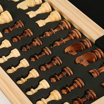 Magnetic Wooden Folding Chess Board
