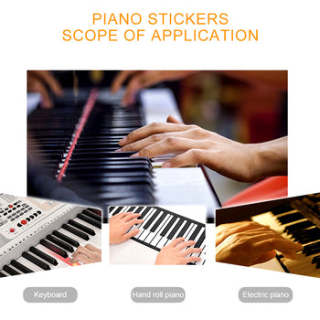 Transparent Piano Keyboard Stickers
