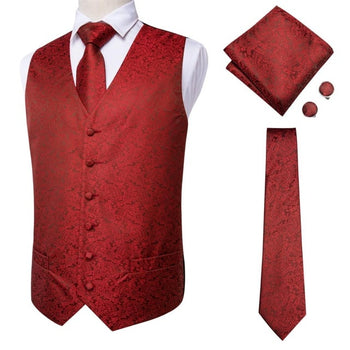 Luxury Paisley Vest and Tie Set