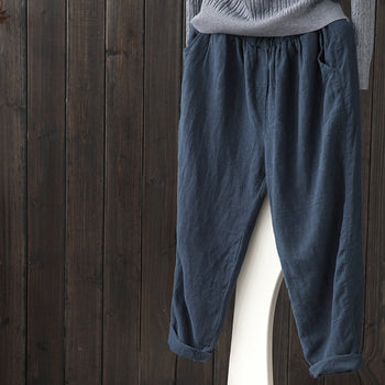 Cotton Linen Loose Harem Pants