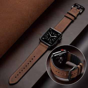 Silicone & Genuine Leather Apple Watch Straps